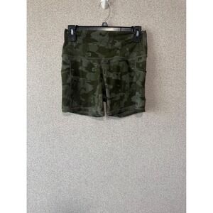 Sunzel Womens Camo Biker Shorts High Waisted Athletic Yoga Shorts Green Large